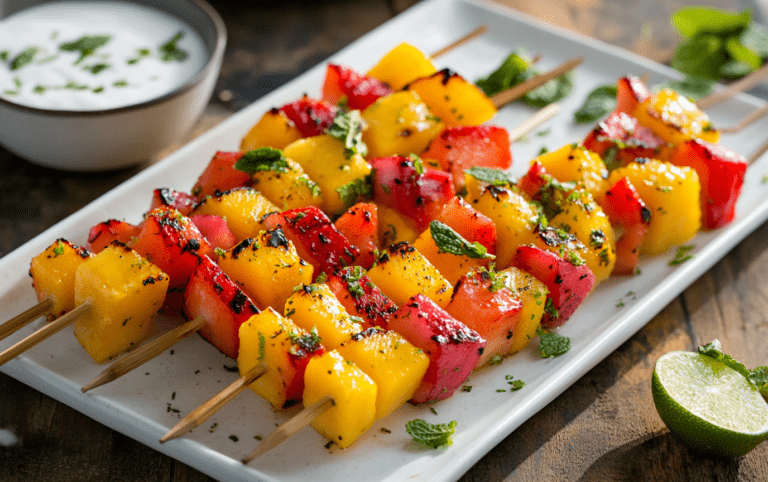 Tropical Fruit Skewers with Coconut and Lime_done