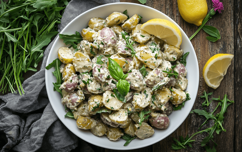 Vegan Basil Artichoke Potato Salad_done