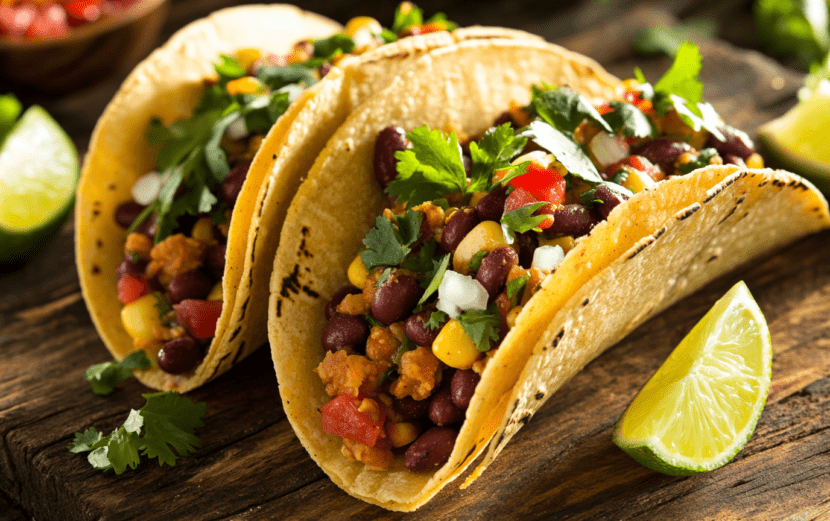 Spicy Veggie Bean Tacos