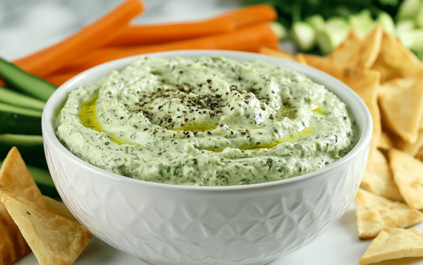 Creamy Spinach Edamame Dip