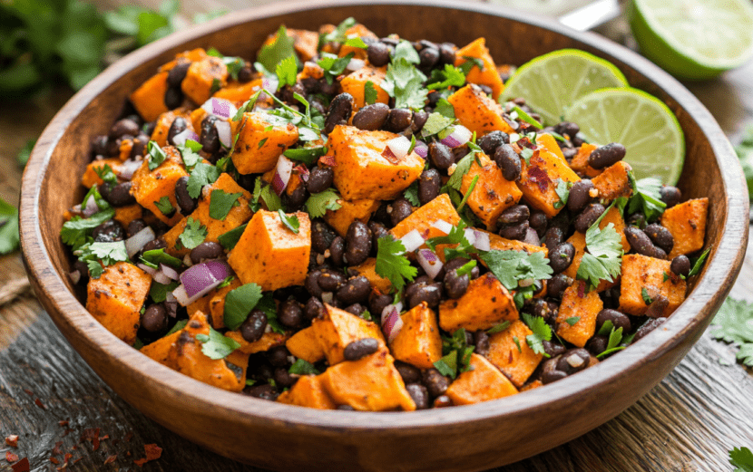 Roasted Sweet Potato and Black Bean Salad_ done