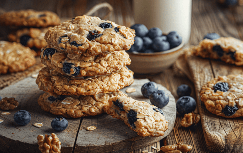 Blueberry Oatmeal Breakfast Cookies