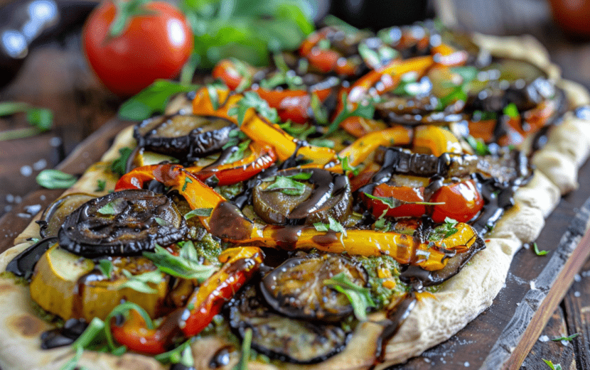 Colorful Vegan Flatbread Pizza_ done