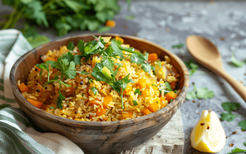 Spiced Cabbage and Carrots with Red Lentil Dal_ done