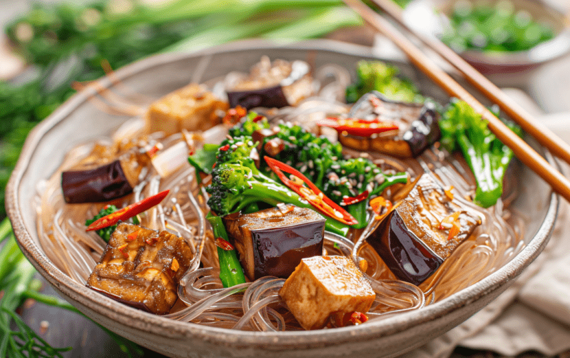 Tofu and Eggplant Glass Noodles_done