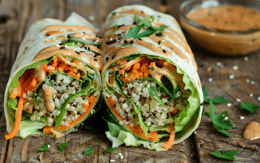 Spicy Tahini Veggie Wraps_ done