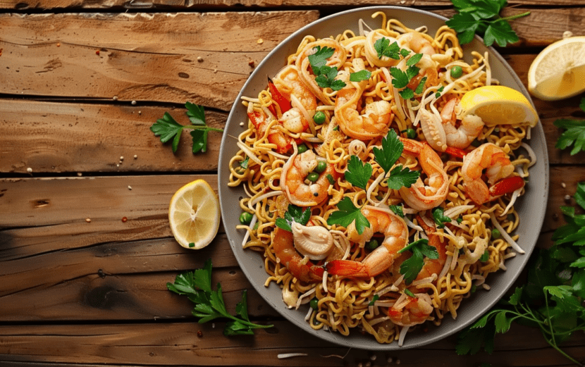 Seafood Noodle Paella_ done