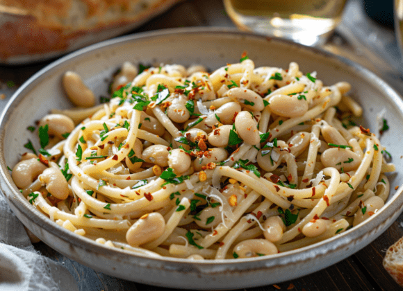 White Bean Garlic Pasta