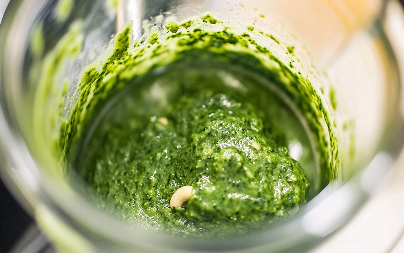 Creamy Spinach Linguine Light Orange Bean