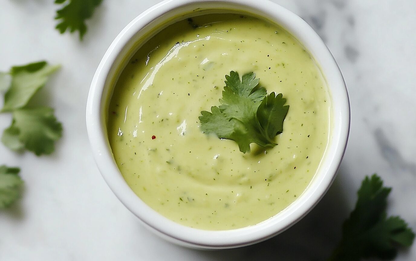 Creamy Avocado Sauce Light Orange Bean