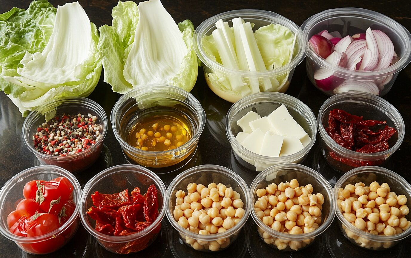 Italian Mixed Green Salad Light Orange Bean