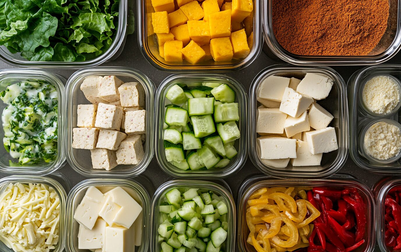 Healthy Vegan Big Mac Salad Light Orange Bean