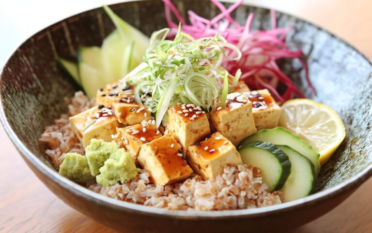 Healthy Brown Rice Tofu Bowl_ done