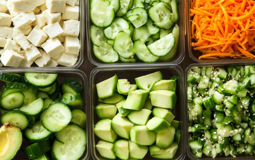 Healthy Brown Rice Tofu Bowl Light Orange Bean