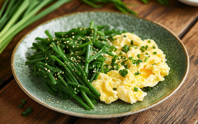 Sautéed Asian Chives and Egg Medley_ done