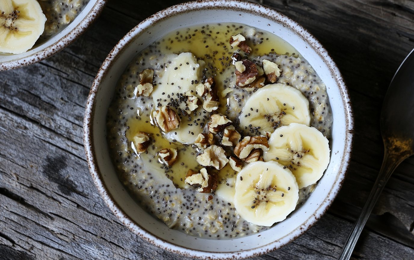 Banana Walnut Chia Oatmeal
