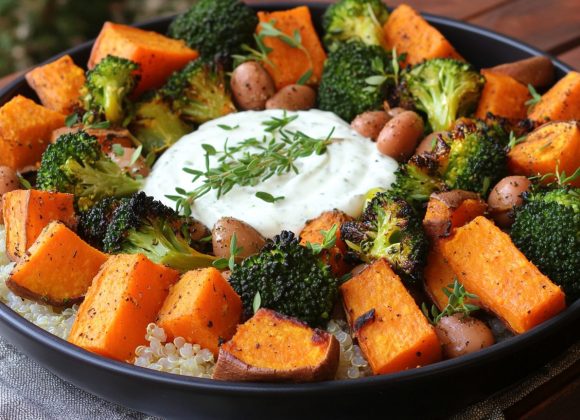 Roasted Vegetable Bowl with Creamy Lemon Bean Sauce_done1