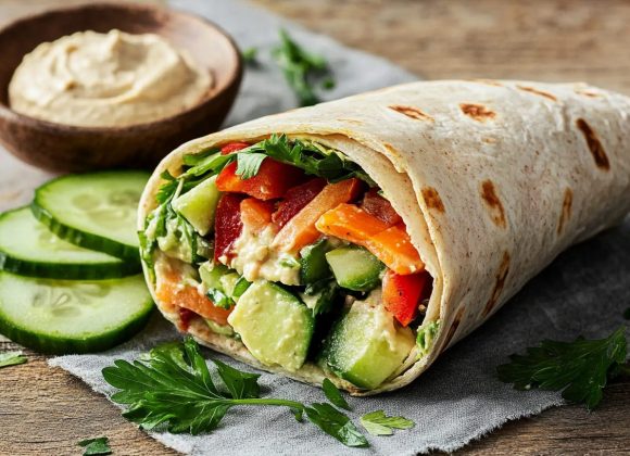 Creamy Avocado Hummus Wrap_donee