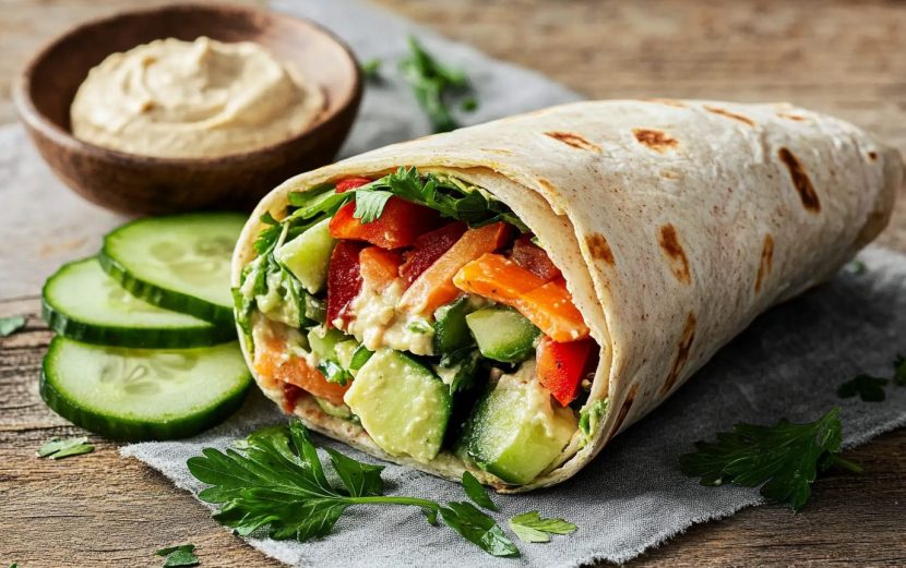 Creamy Avocado Hummus Wrap_donee