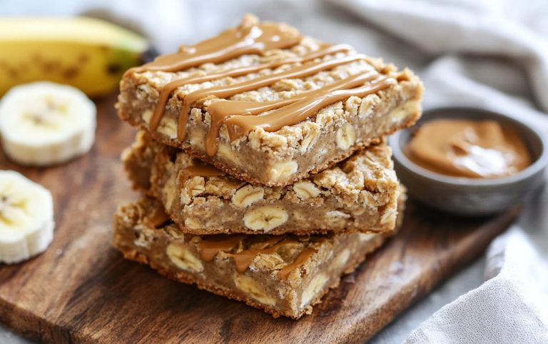 Banana Oat Peanut Bars