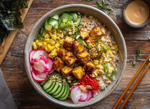 Smoky Tofu Rice Bowl