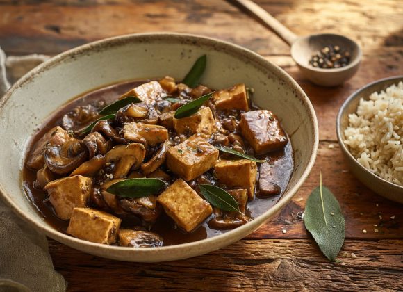 Simple Tofu Mushroom Adobo