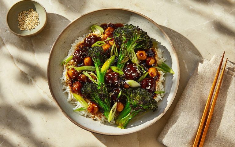 Teriyaki Chickpea Rice Bowl