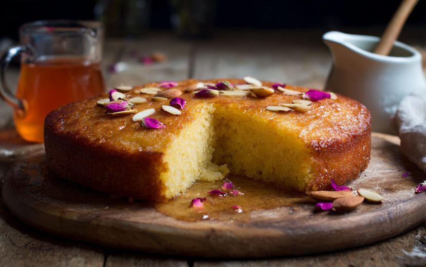 Floral Semolina Cake