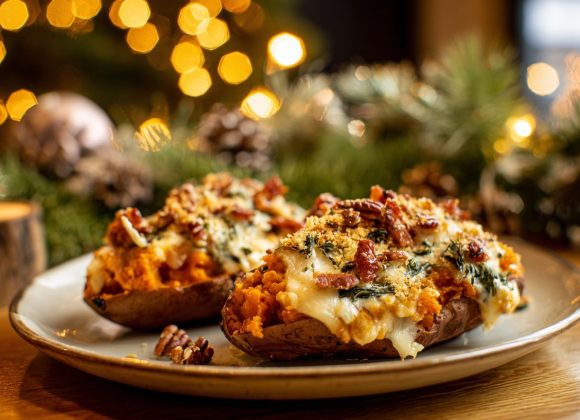 Christmas Stuffed Sweet Potatoes